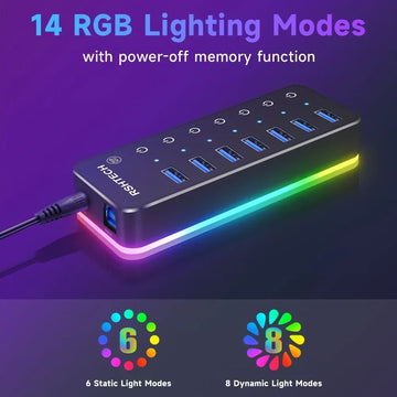 UltraHub Pro™ 7-Port USB-C Hub with RGB Lighting