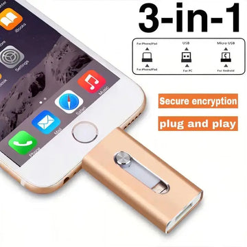 FlashVault™ Multi-Device USB Drive: High-Speed Storage for iPhone, Android, and PC